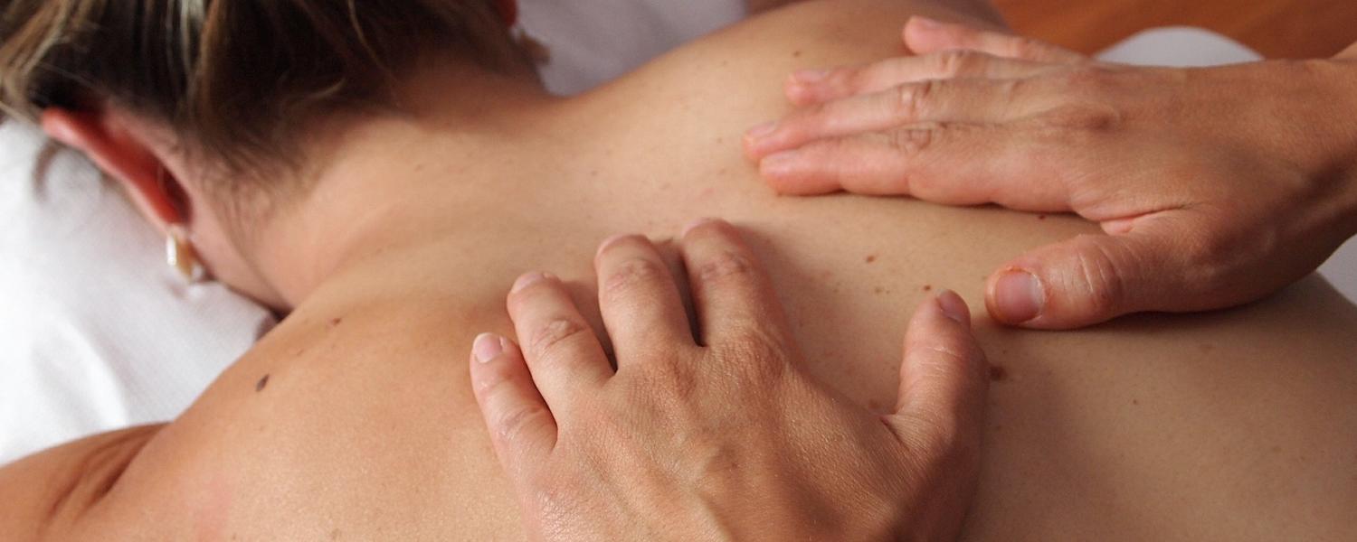 Picture of woman getting a back massage