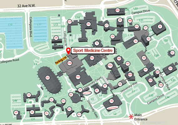 University of Calgary Sport Medicine Centre Location and Parking 